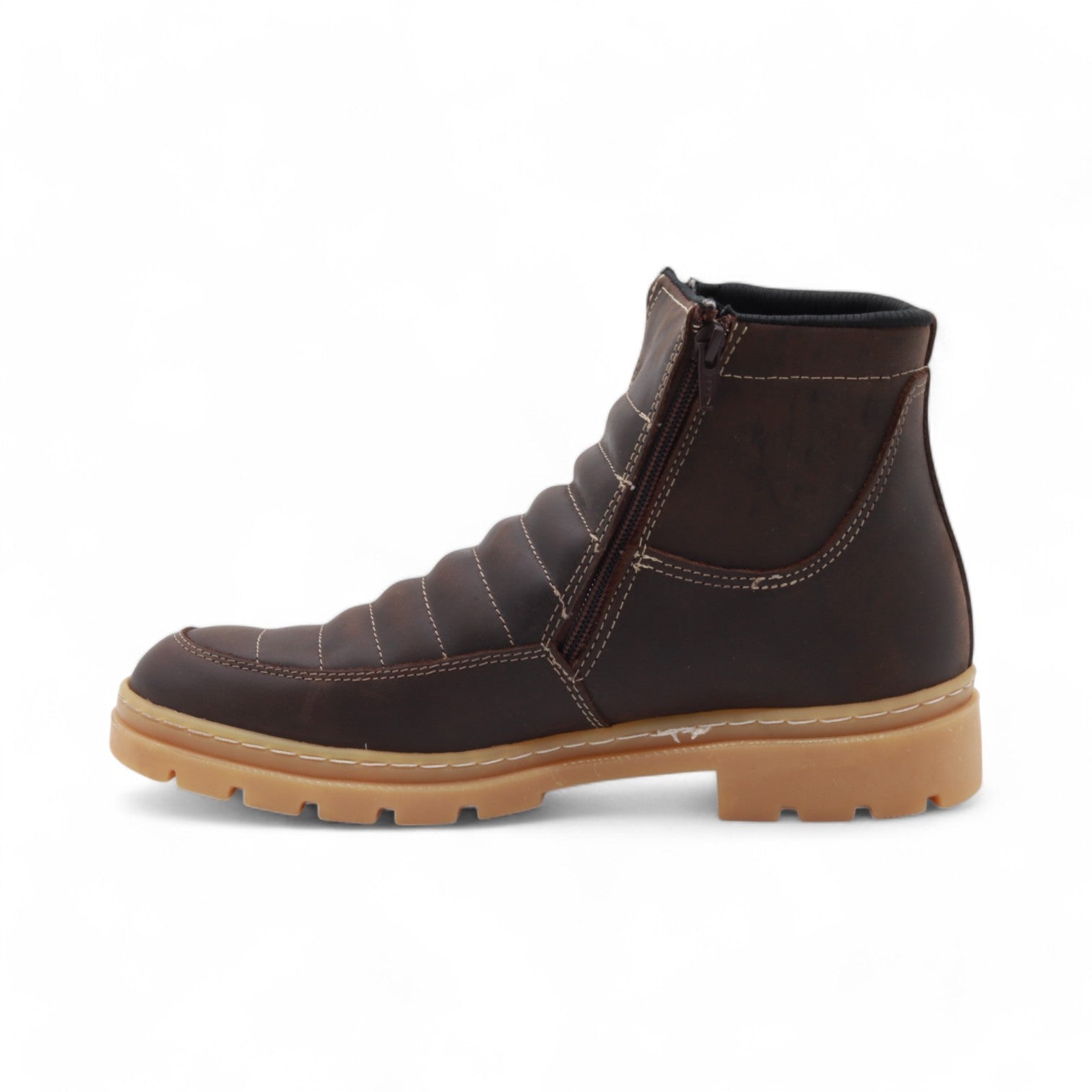 Nube TR Men's Brown Leather Short Boots