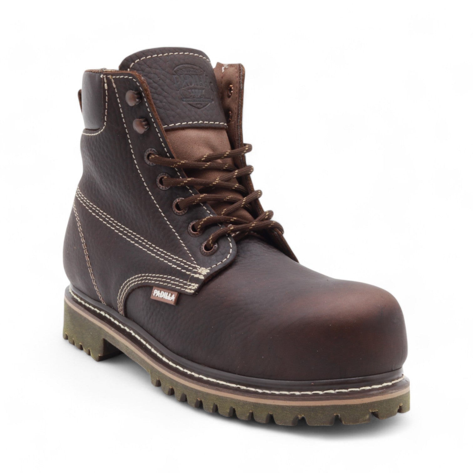 Timber Dark Brown Leather Composite Safety Toe Short Boots