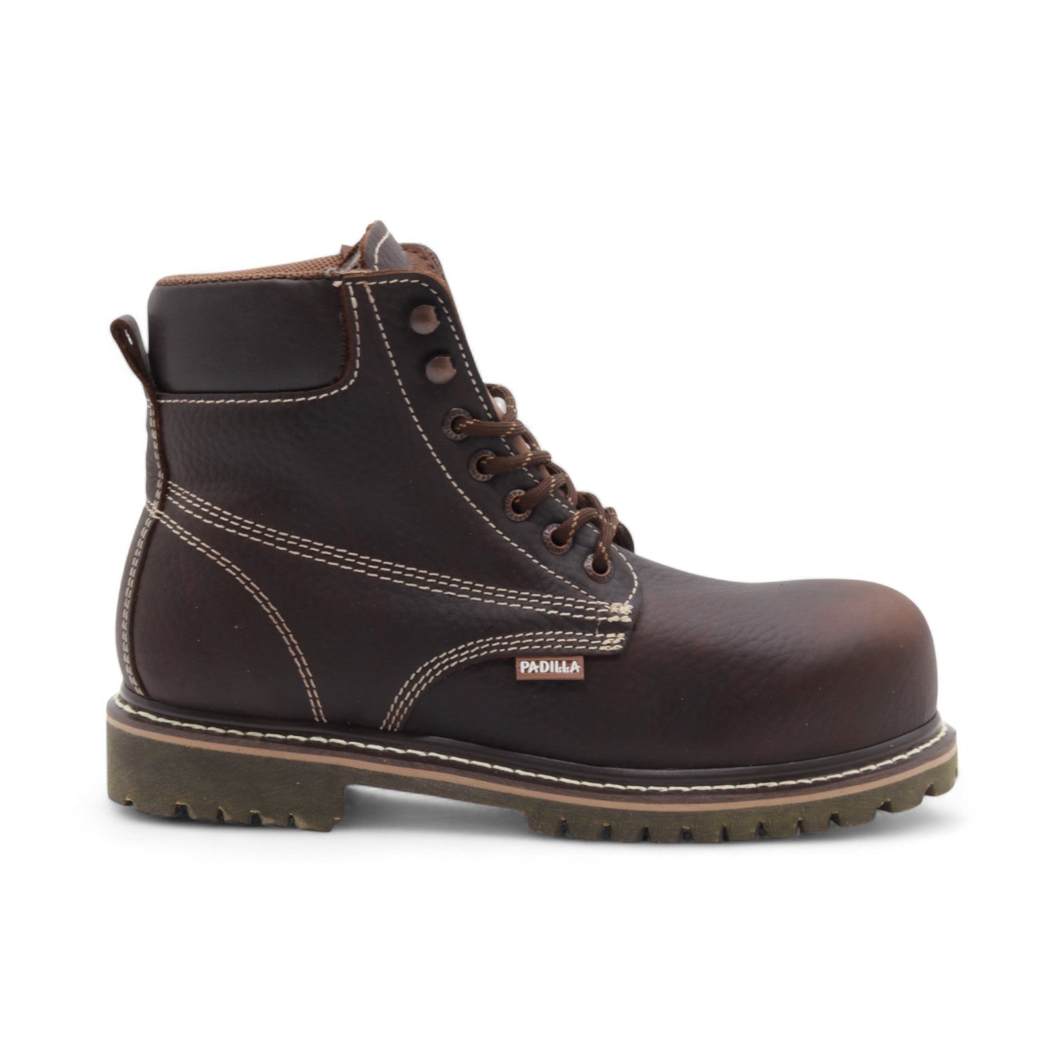 Timber Dark Brown Leather Composite Safety Toe Short Boots