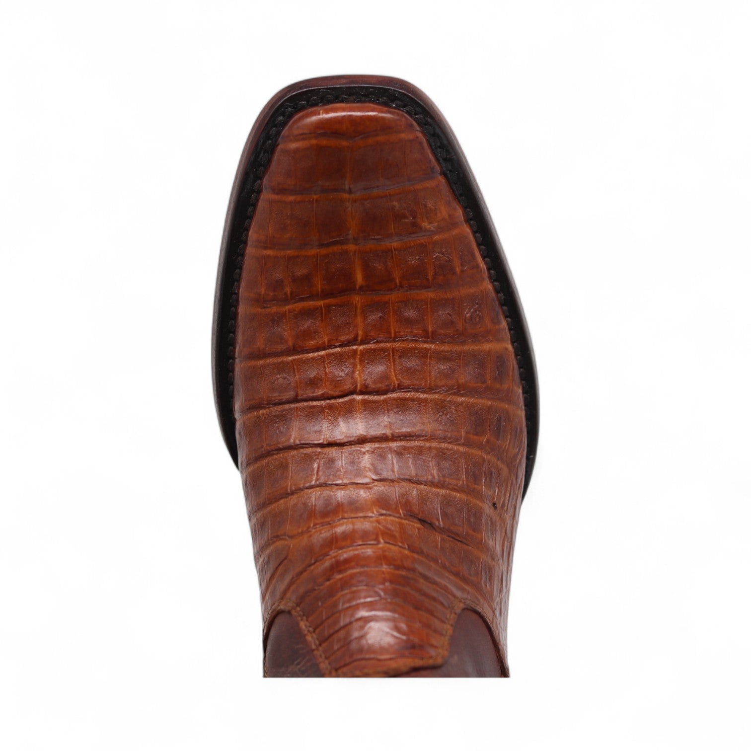 Warren Men's Camel Alligator Exotic Leather Boots